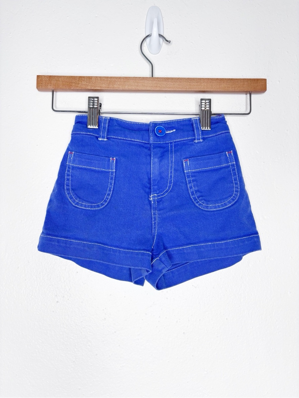 Mini Boden Bright Blue Patch Pocket Shorts Size 4Yrs EUC